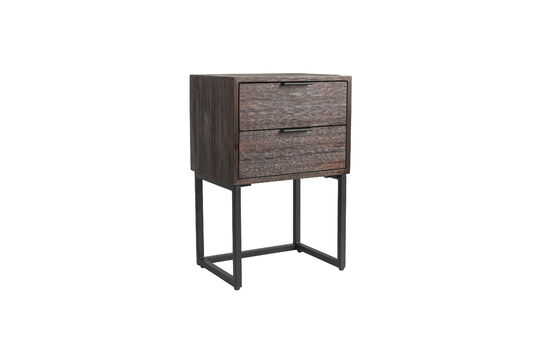 Brown teak bedside table Webster Clipped