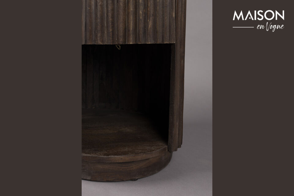 Above the open compartment is a hidden drawer