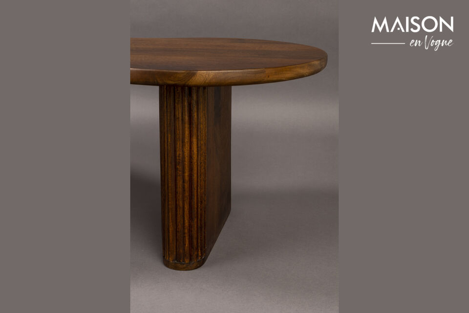 Brown wood coffee table Tilon - 8