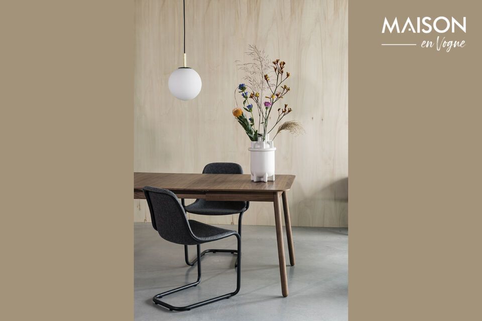Brown wood dining table Glimps - 9
