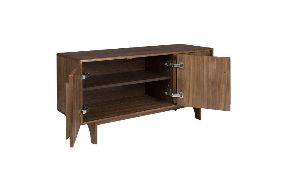 Brown wooden sideboard Groove - 9
