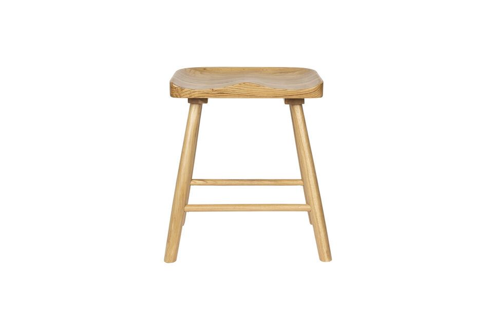 Discover the timeless charm of the Vander brown wooden stool