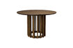 Miniatuur Bruine houten ronde eettafel Barlet 1