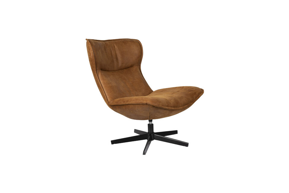 Bruine PU leren fauteuil John White Label