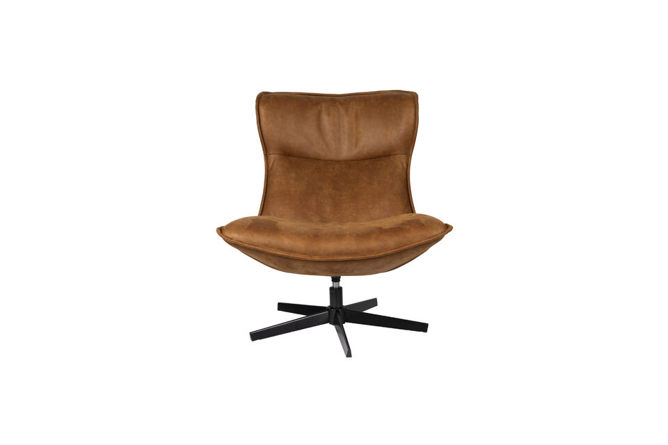 Deze PU leren fauteuil zit heerlijk en laat jou rustig achterover zitten