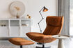 Miniatuur Bruine PU leren fauteuil John 3