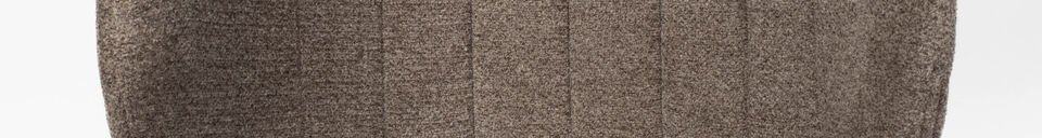 Benadrukte materialen Bruine stoffen fauteuil Sanne