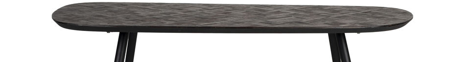 Benadrukte materialen Bruine teak eettafel Webster