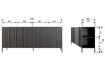 Miniature Buffet 200 cm Pin Noir New Gravure 8