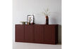 Miniature Buffet 200 cm Pin Rouge Bordeaux Merel 2