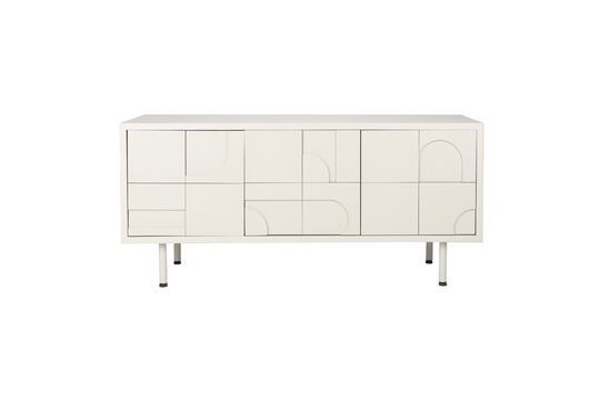 Buffet bas en bois blanc cassé Funk Détouré