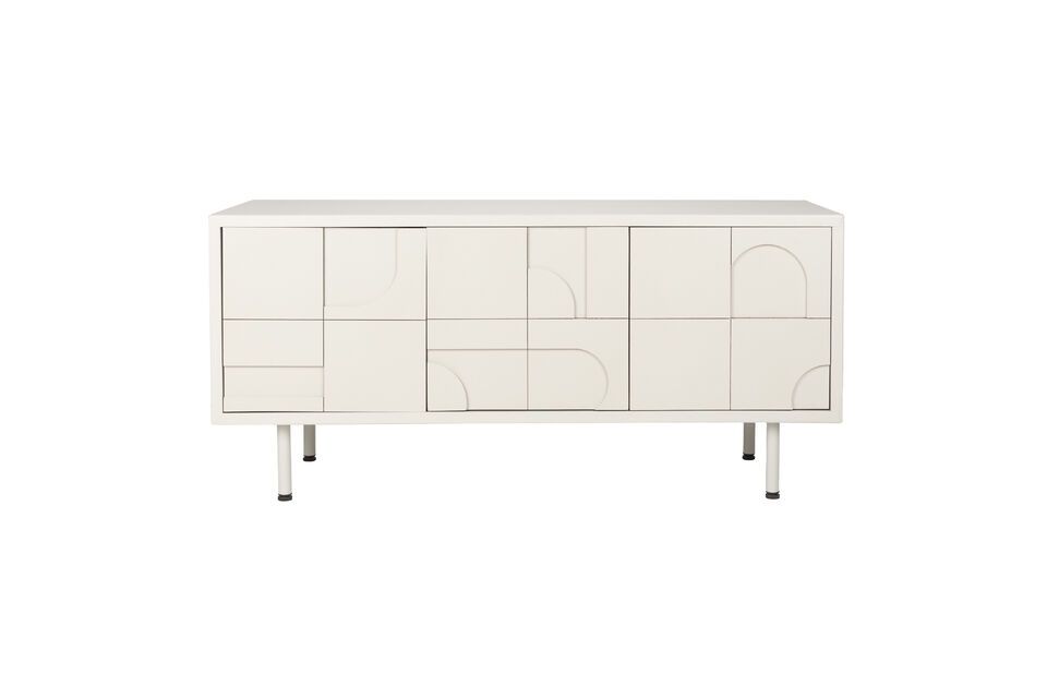 Buffet bas en bois blanc cassé Funk White Label