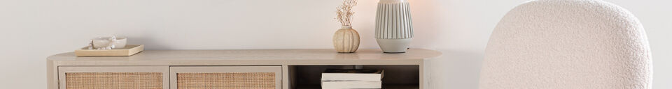 Mise en avant matière Buffet en bois beige Amaya