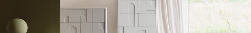 Mise en avant matière Buffet en bois gris Funk