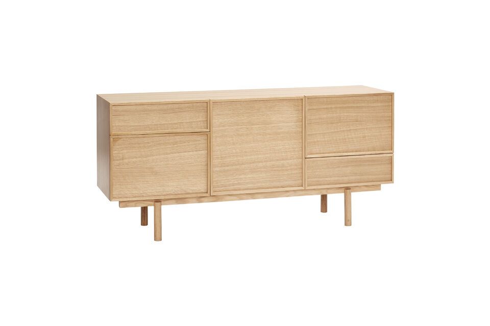 Buffet en placage de chêne clair Cube Hübsch