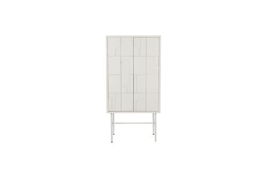 Buffet haut en bois blanc cassé Funk Détouré