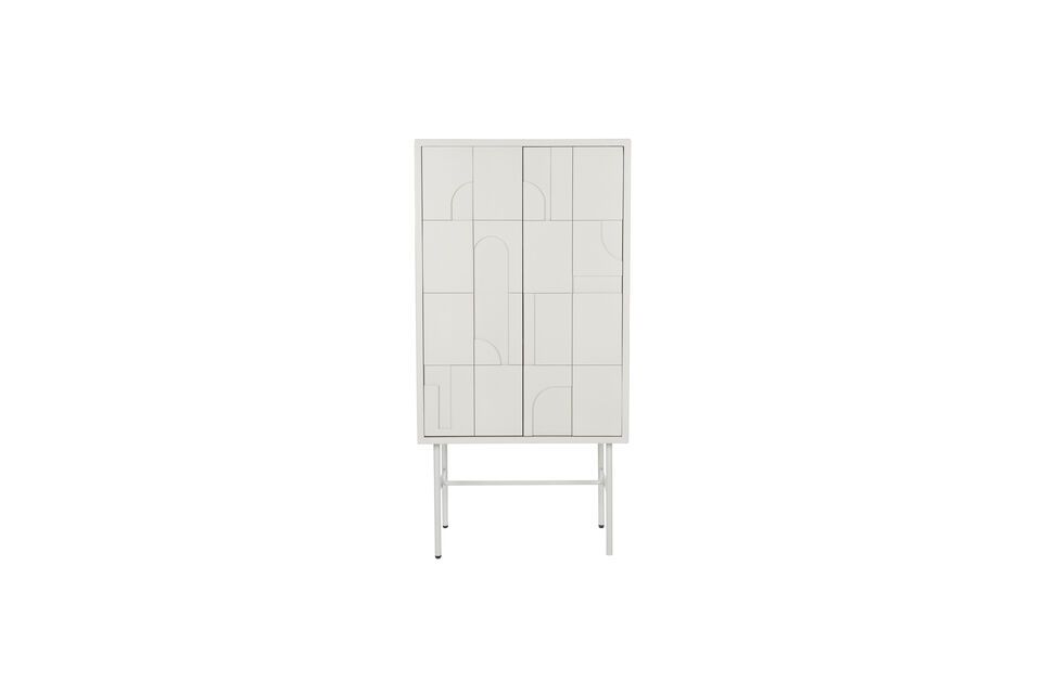 Buffet haut en bois blanc cassé Funk White Label
