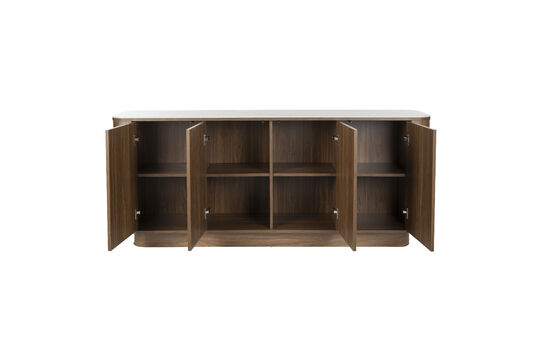 Buffet haut en bois couleur noyer Almira Détouré