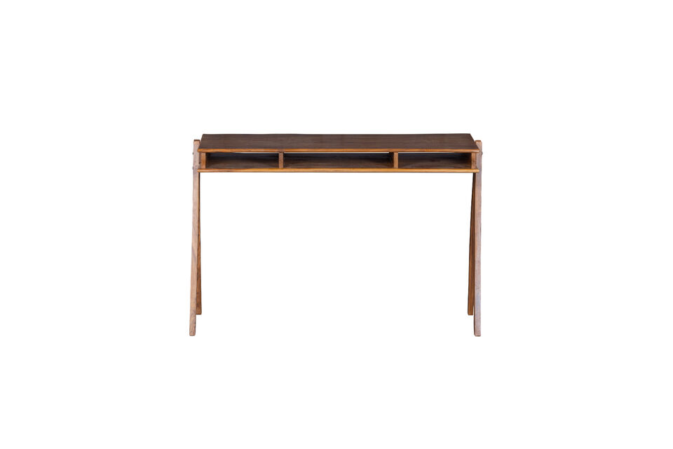 Stoer werkbureau Gemaakt van warmgekleurd acaciahout Opvallend door het eenvoudige design H 78 cm x