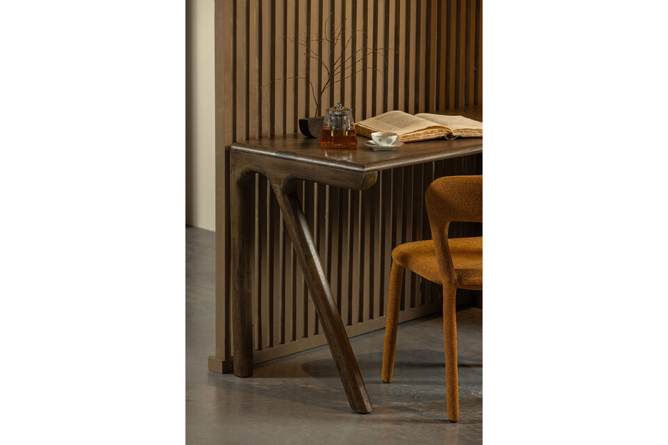 Bureau robuste Fabriqué en bois de manguier Conception de piètement frappante H 78 cm x L 130 cm