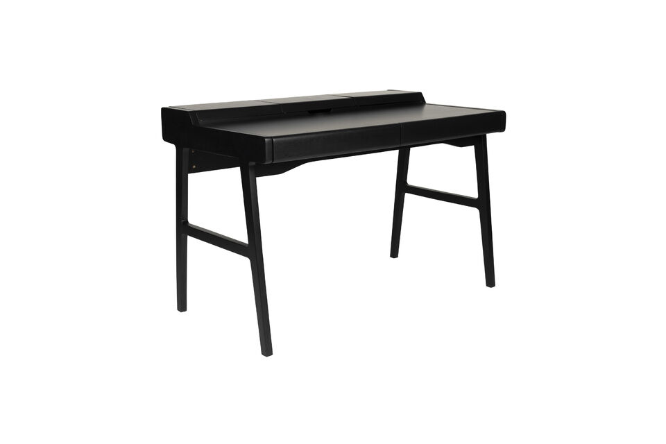 Bureau en bois noir Kaat - 9