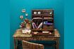 Miniature Bureau en rotin marron Veracruz 2