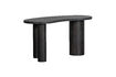 Miniature Bureau/Table d'appoint organique 150x70cm MDF Brun foncé MAAN 6