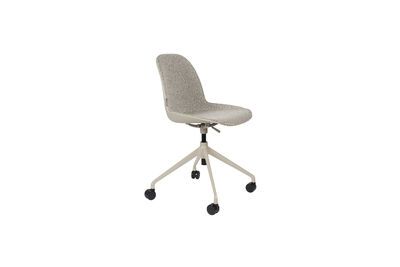 Bürostuhl mit Rädern aus grauem Stoff Albert Kuip