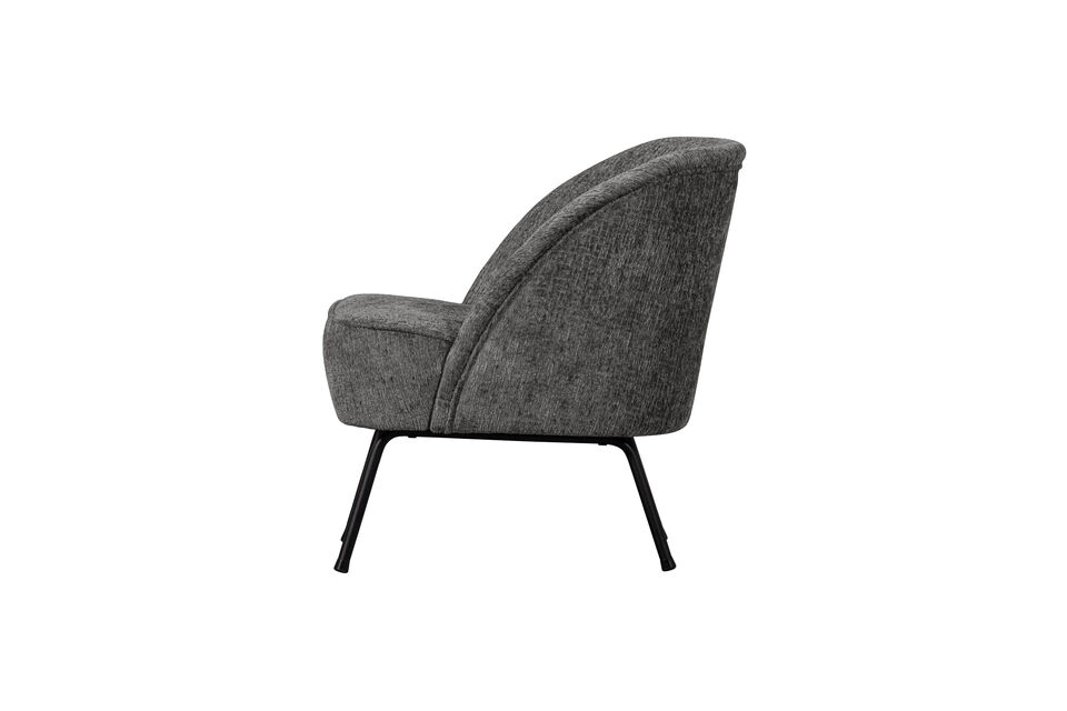Fauteuil elegant et confortable Formes conviviales et douces Velours grossier (100% polyester) H 69