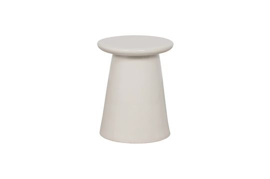 Button white ceramic stool