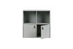Miniature Cabinet 2 portes et 2 espaces ouverts en bois gris 8
