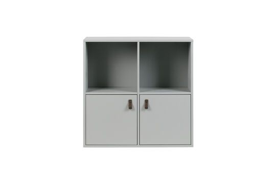 Cabinet 2 portes et 2 espaces ouverts en bois gris