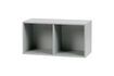 Miniature Cabinet 2 portes ouvertes en métal gris Pin 5