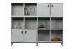 Miniature Cabinet 4 portes ouvertes en métal gris PIN 5