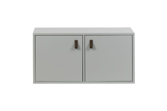 Cabinet avec 2 portes fermées en métal gris