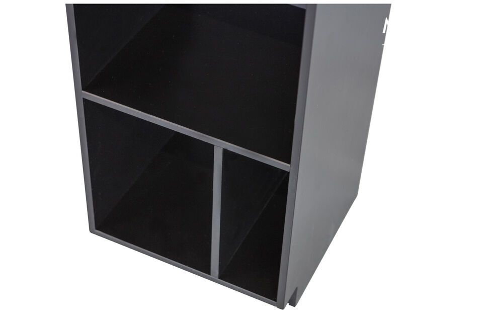 Cabinet avec étagères ouvertes en bois noir Finca - 7