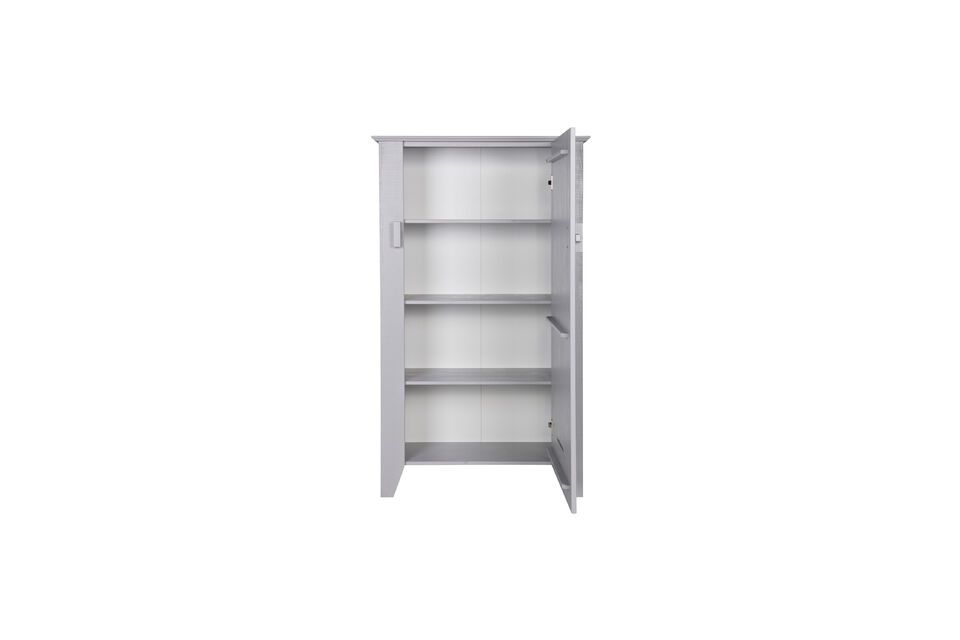 Cabinet en bois gris Gijs - 5