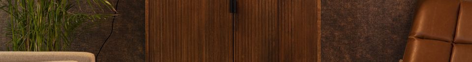 Mise en avant matière Cabinet en bois marron Saroo