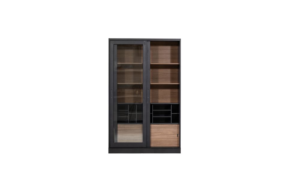 Petite vitrine en bois noir - ODD