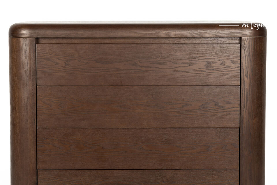 Cabinet en plaqué frêne marron Herman - 5