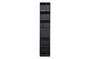 Miniature Cabinet with open shelves in black wood Finca Clipped