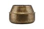 Miniature Cache-pot en aluminium finition laiton doré Rattan Détouré