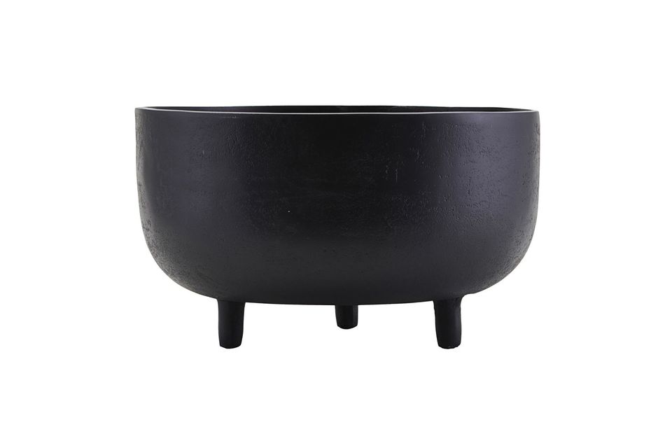 Cache-pot en aluminium noir Jela House Doctor