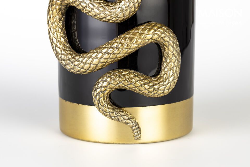 Cache-pot en aluminium recyclé doré Snakes - 6
