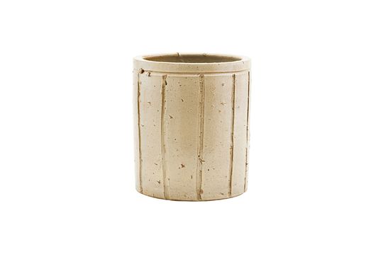 Cache-pot en argile beige Julian