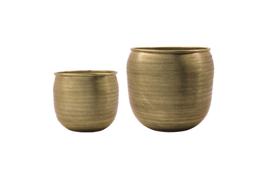 Cache-pots Lot de 2 en Aluminium Doré HDSpot Détouré
