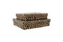 Miniatura Cajas de almacenaje Set de 2 Algas marinas Negro y Natural Ollie Clipped