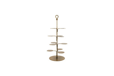 Cake Stand H 40 cm Antique Brass Stainless Steel Seny