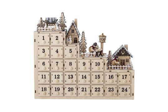 Ver el perfil del producto calendario de Adviento con luz 38x33 cm de madera contrachapada Natural Richie Calendario de Adviento con luz 38x33 cm de madera contrachapada Natural Richie