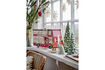 Miniatura Calendario dell'Avvento con luce 37x21x11,5 cm in compensato rosso Edward 2